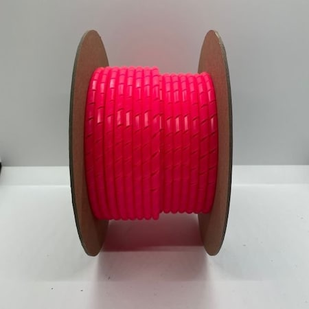 Heli-Tube Forward Cut Cable Sleeve, 0.62 in Inside Dia., 3/4 in to 5 in Max Bundle Dia., 50 ft, LDPE, Pink HT 3/4 C PI DG-50